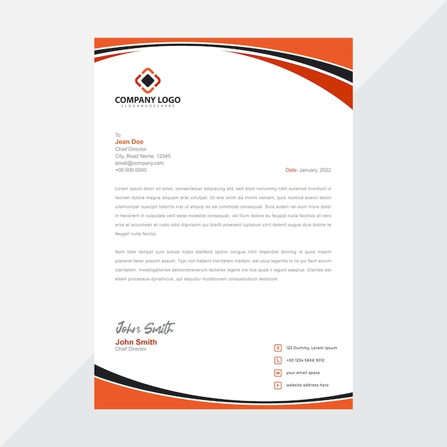 Letterhead template