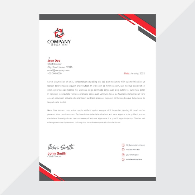 Letterhead Vector Template