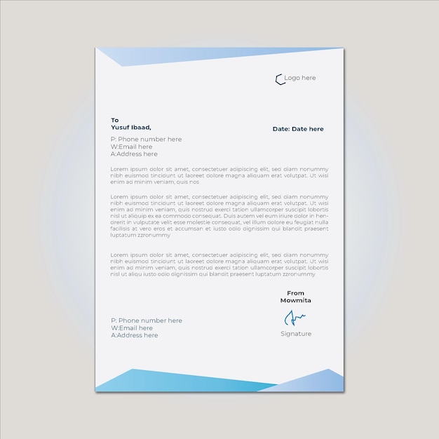 Vector letterhead