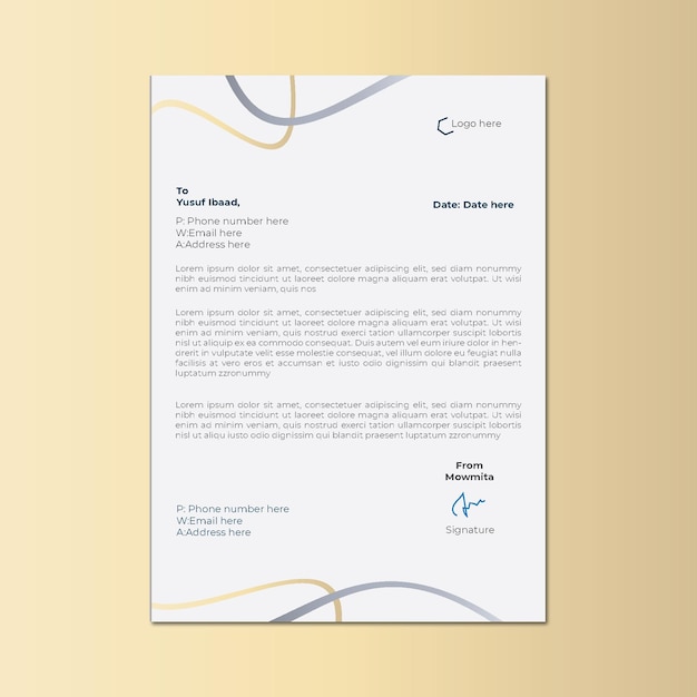 Vector letterhead