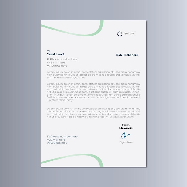 Vector letterhead