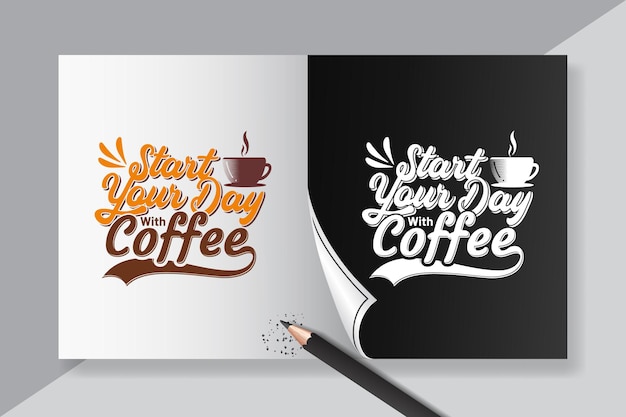 Lettering of coffee quotes for cafe poster inspiration