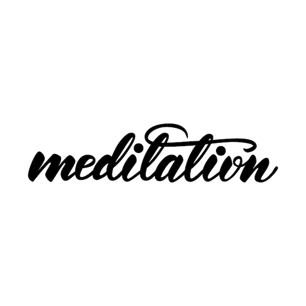 Lettering design with a word Meditation