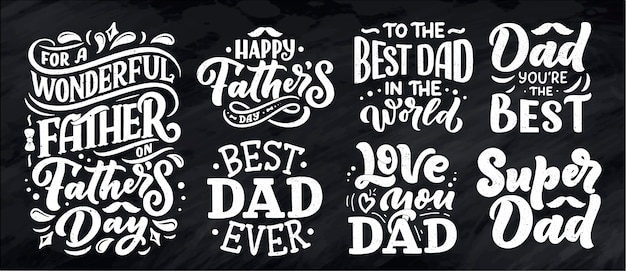 Lettering for Father's day greeting card, great design for any purposes.