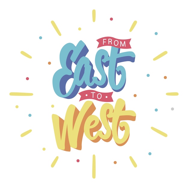 lettering from east to west