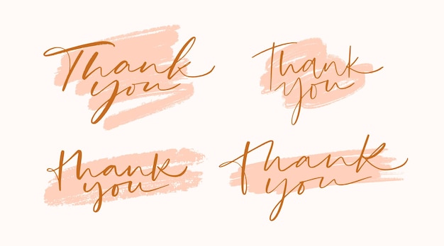 lettering handwriting greeting thank you