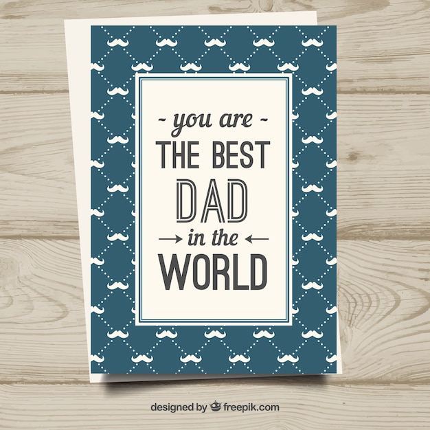 Vector lettering happy fathers day card