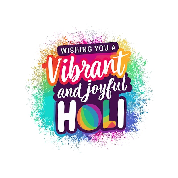 Lettering happy Holi Happy Holi Celebration Background Holi tshirt design template