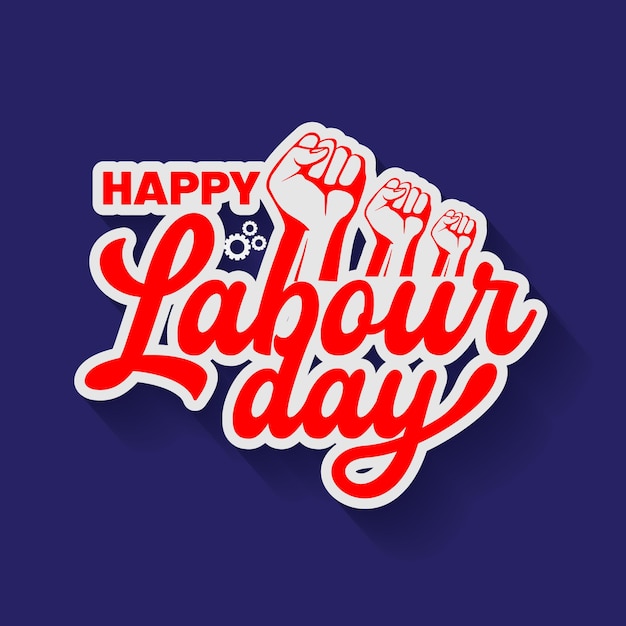 Vector lettering of happy labour day