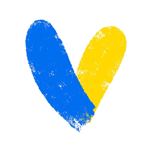 Lettering illustration with flag of Ukraine. Hand drawn words for blog, poster and print design