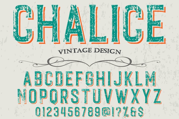 lettering label design chalice