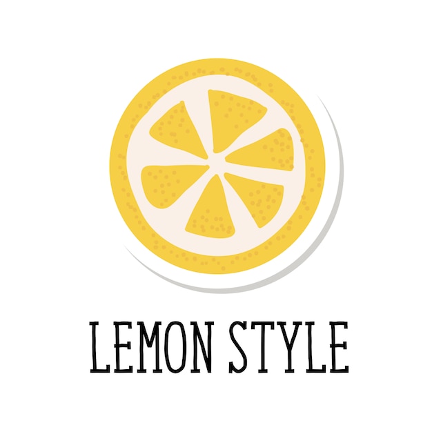 lettering lemon style with lemon