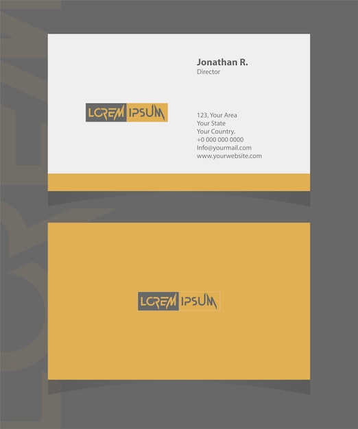 lettering modern business card template