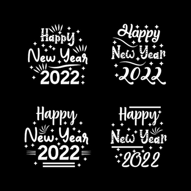 Lettering new year typography design