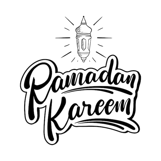 lettering ramadan kareem