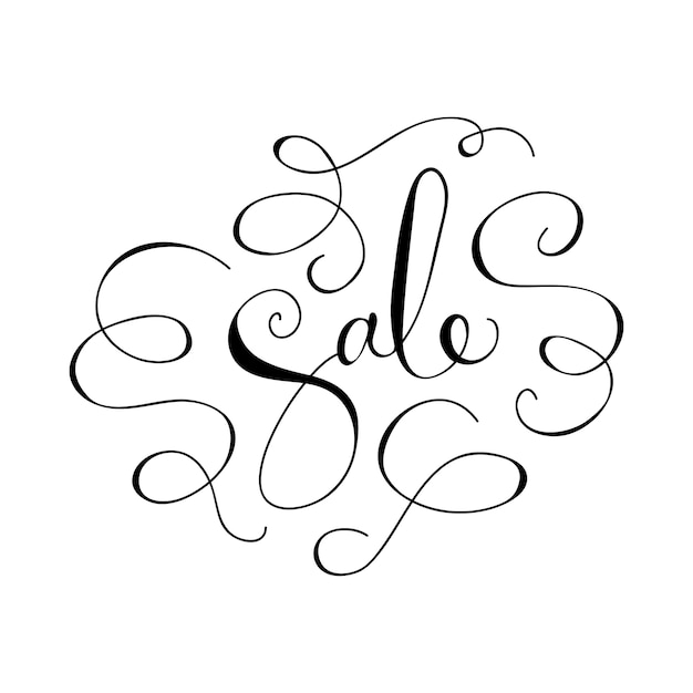 Lettering Sale. Vector illustration.