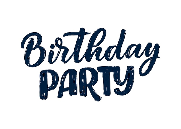 Lettering slogan for Happy Birthday. Hand drawn phrase for gift card, poster