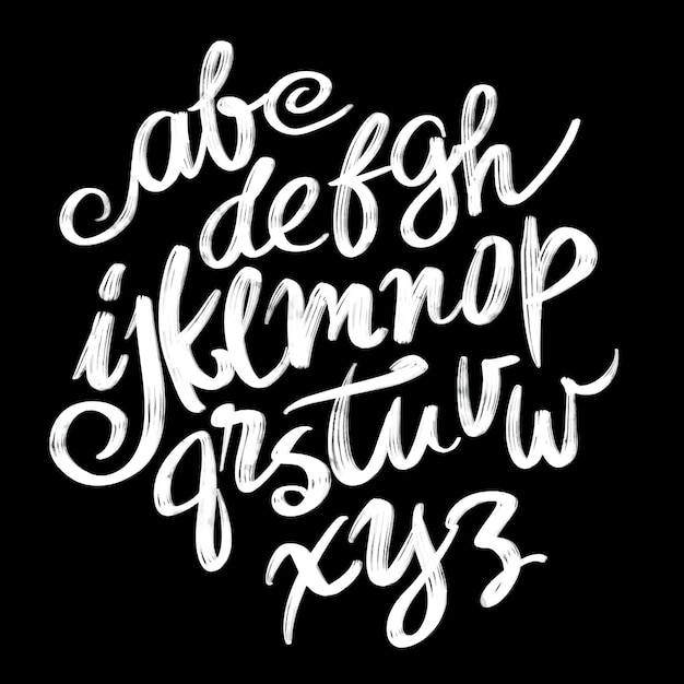 Lettering Typography for Designs Handwritten brush 