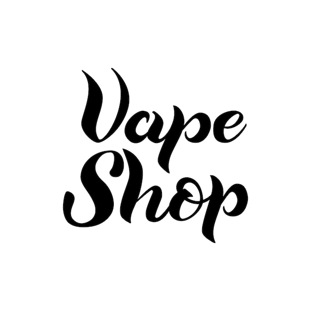 Lettering Vape Shop. Vector illustration.