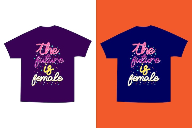 Lettering women's day t shirt