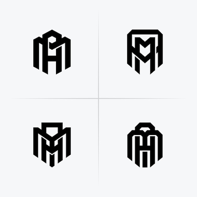 Letters AM or MA monogram template logo initial for clothing, apparel, brand