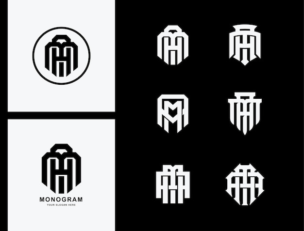 Letters AM or MA monogram template logo initial for clothing, apparel, brand