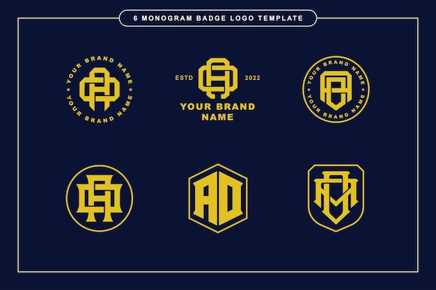 Letters AO or OA monogram template logo initial, badge design for clothing, apparel, brand