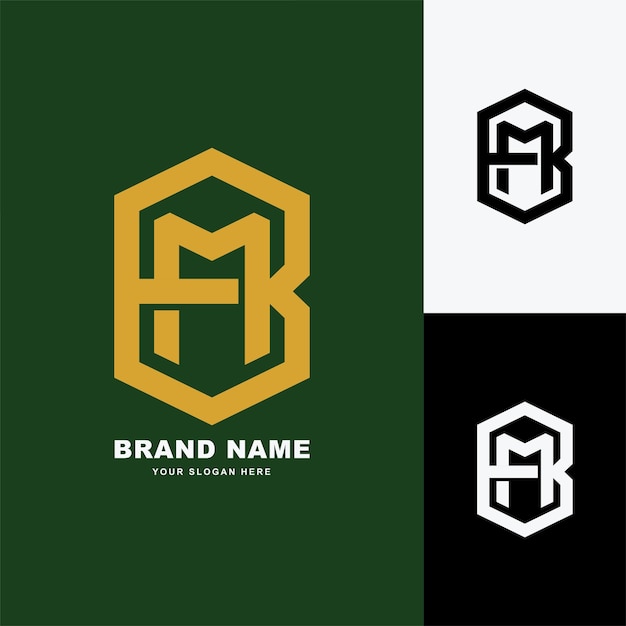 Letters BM or MB monogram template logo initial for clothing, apparel, brand