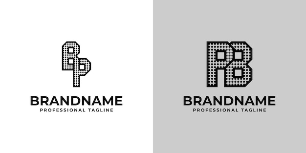 Vector letters bp and pb dot monogram logo suitable for business with bp or pb initials