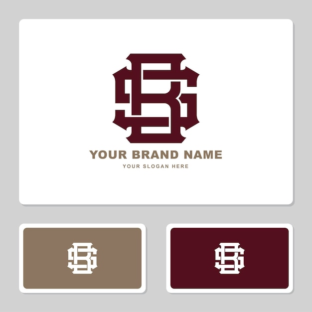 Letters BS or SB monogram template logo initial for clothing, apparel, brand