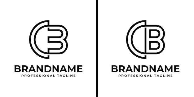 Vector letters cb monogram logo suitable for any business with cb or bc initials