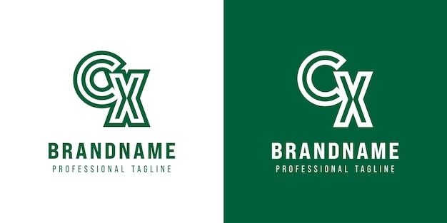 Letters CX Monogram Logo suitable for any business with XC or CX initials