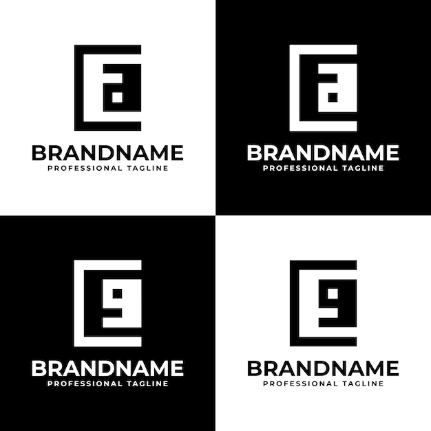 Vector letters ea or eg monogram logo suitable for any business ea ae eg or ga initials