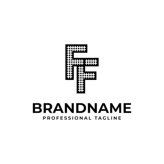 Vector letters ff dot monogram logo suitable for business with ff initials