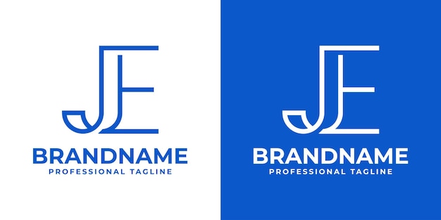 Letters JE Monogram Logo suitable for any business with EJ or JE initials