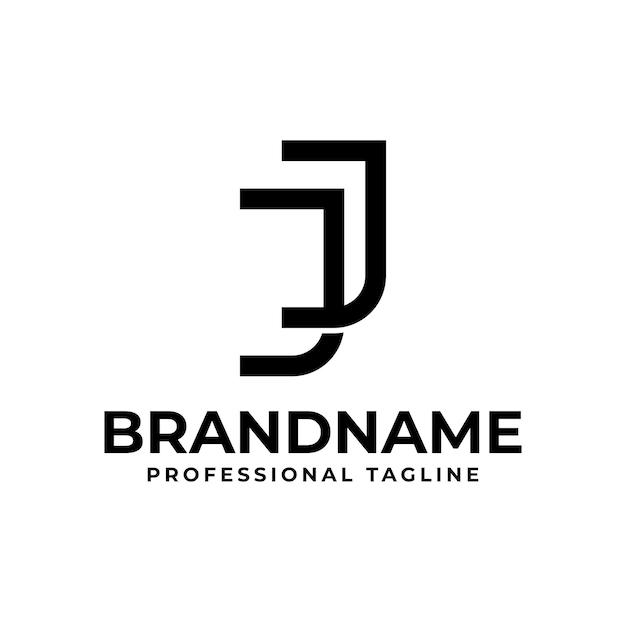 Letters JJ Monogram Logo suitable for any business with JJ initials