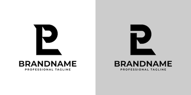 Letters LP or PL Monogram Logo suitable for business with LP or PL initials