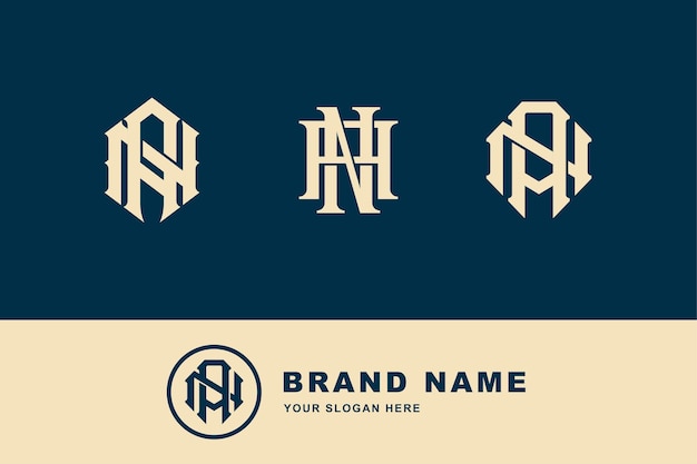 Letters AN or NA monogram template logo initial for clothing, apparel, brand