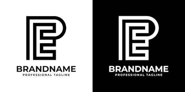 Vector letters pe monogram logo suitable for any business with pe or ep initials