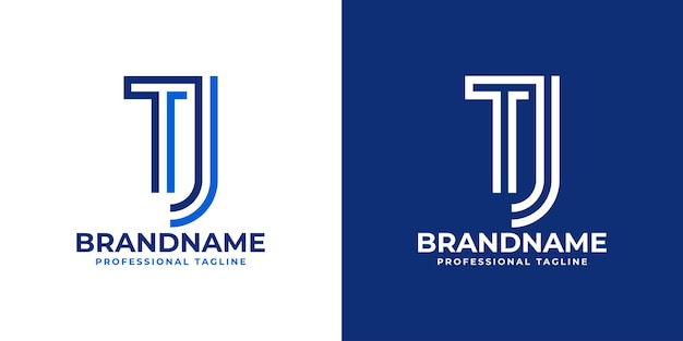 Letters TJ Line Monogram Logo suitable for business with TJ or JT initials