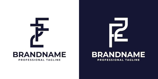 Letters ZF and FZ Monogram Logo suitable for any business with FZ or ZF initials