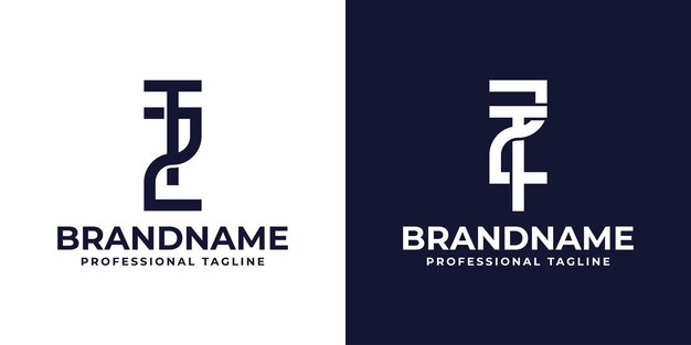 Letters ZT and TZ Monogram Logo suitable for any business with TZ or ZT initials