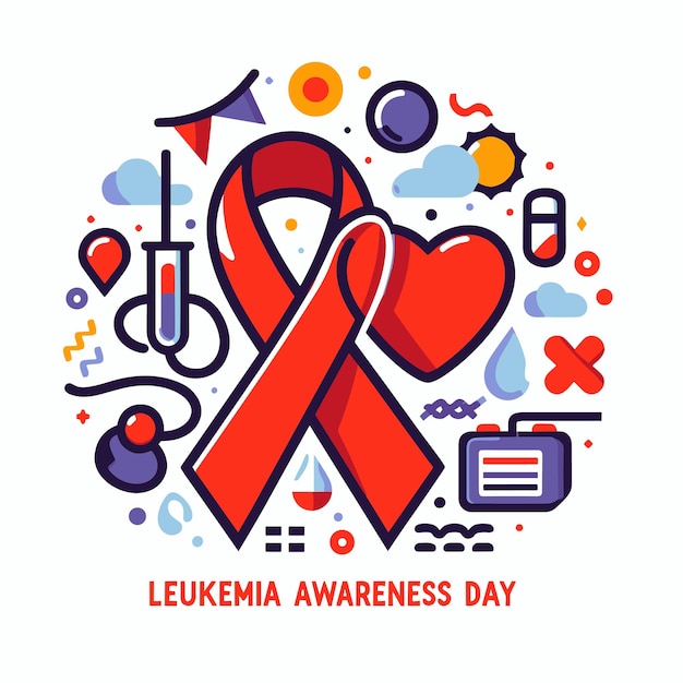 leukemia Awareness Day vector illustration silhouette icon