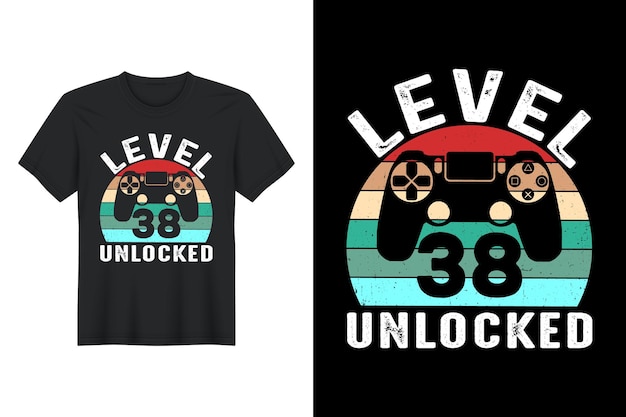 Level 38 Unlocked, T shirt Design