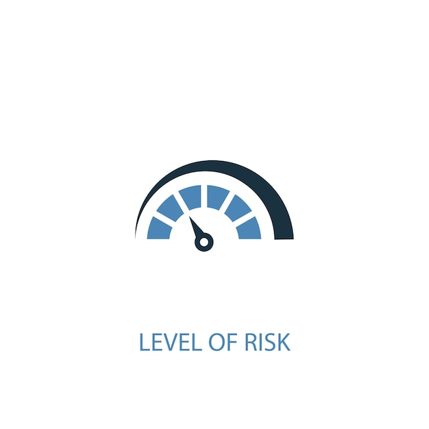 Level of Risk concept 2 colored icon. Simple blue element illustration. Level of Risk concept symbol design. Can be used for web and mobile UI/UX