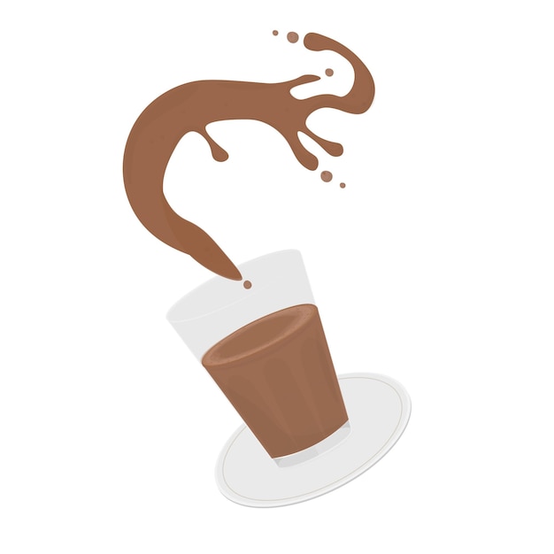 Levitation Karak Milk Chai indian tea Vector illustration logo