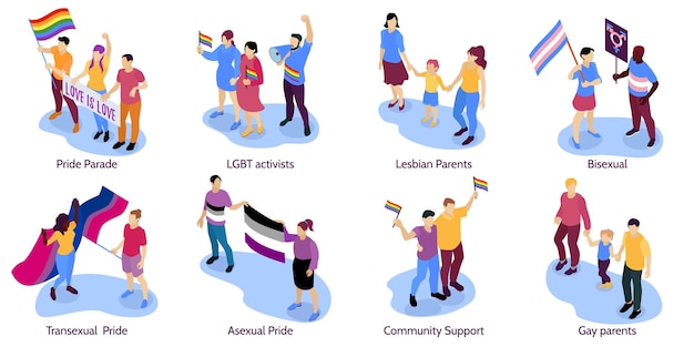 LGBT Isometric Concept