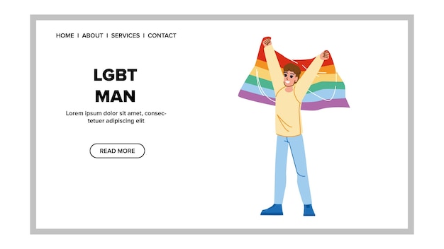 Lgbt man vector