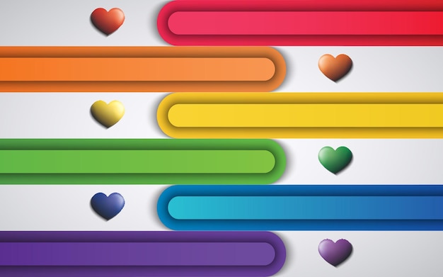 lgbt pride background with rainbow color