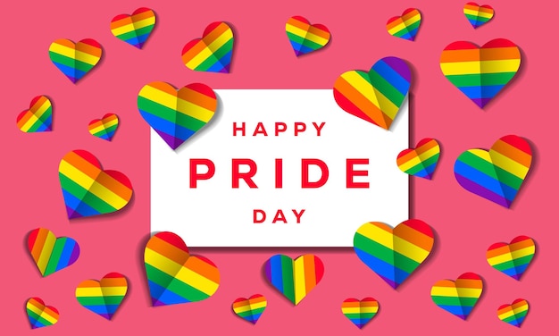 LGBT pride day illustration background with love colorful